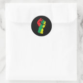 Sticker Rond Noir Histoire Mois Premier Black Power Femmes Homm (Sac)