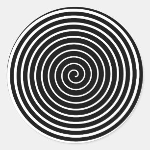 Sticker Rond Noir hypnotiseur