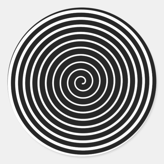 Sticker Rond Noir hypnotiseur (Devant)