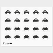 Sticker Rond noir isetta (Feuille)