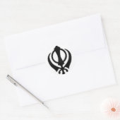 Sticker Rond Noir Khanda (Enveloppe)