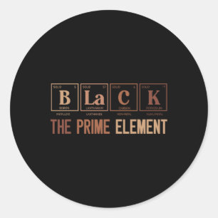 Sticker Rond Noir Le Premier Élément Noir Histoire Mois Période