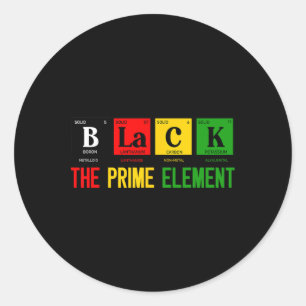 Sticker Rond Noir Le Premier Élément Noir Histoire Mois Période