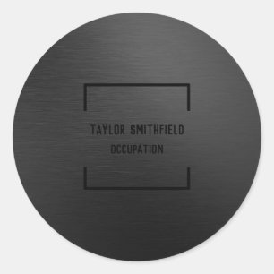 Sticker Rond Noir Mat