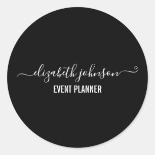 Sticker Rond Noir minimaliste moderne