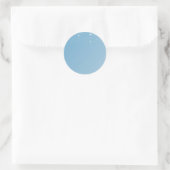 Sticker Rond Noir Modèle bleu clair étoiles design minimal (Sac)