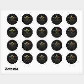 Sticker Rond Noir Oncle Définition Oncle Fier (Feuille)