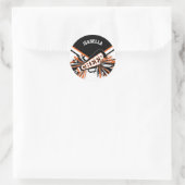 Sticker Rond 📣 - Noir, Orange et Blanc (Sac)