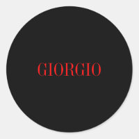 Noir Rouge Votre Nom Minimaliste Personnel Moderne