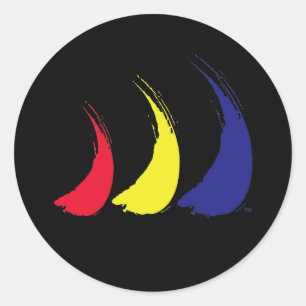 Sticker Rond Noir sensationnel de Sails_on de Peinture-Le-Vent