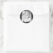 Sticker Rond noir si joyeux (Sac)