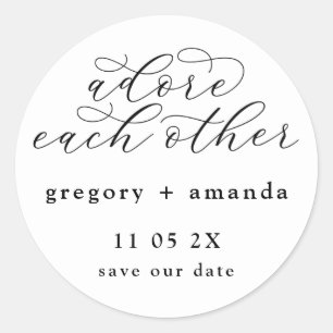 Sticker Rond Noir traditionnel sur blanc Élégante calligraphie