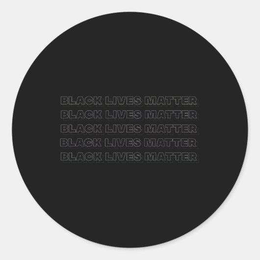 Sticker Rond Noir vit la conscience raciale (Devant)