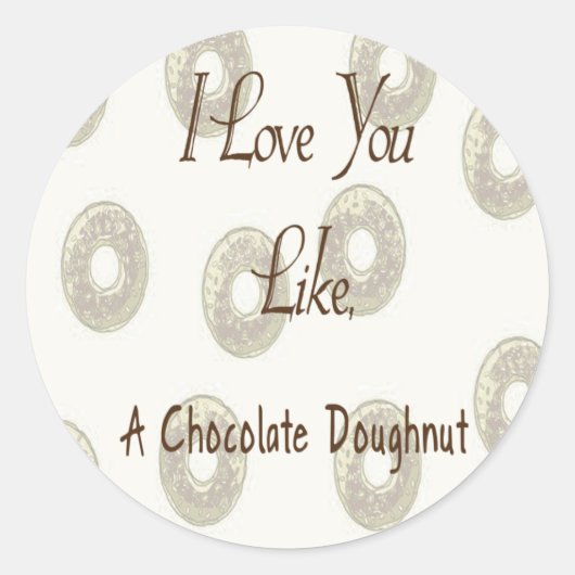 Sticker Rond Noisette de chocolat (Devant)