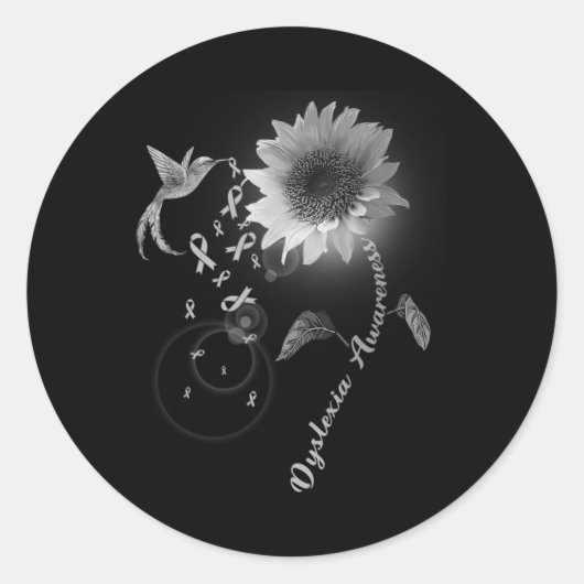 Sticker Rond Noisette gris de tournesol (Devant)