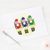 Sticker Rond Noisette Soldats Noël (Enveloppe)