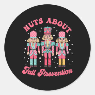 Sticker Rond Noix À propos de la prévention de l'automne Pt Nut