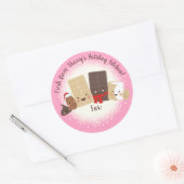 Sticker Rond Noix de chocolat maison cuisine personnalisée Noël (Enveloppe)