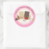 Sticker Rond Noix de chocolat maison cuisine personnalisée Noël (Sac)