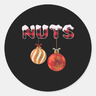 Sticker Rond Noix de poitrine noix de châtaignes