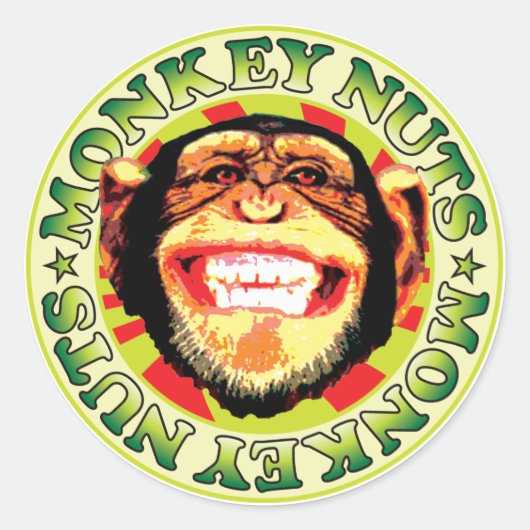 Sticker Rond Noix de singe (Devant)