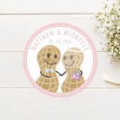 Sticker Rond Noix Les uns sur les autres mignons mariage Favori