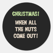 Sticker Rond Noix Noël (Devant)
