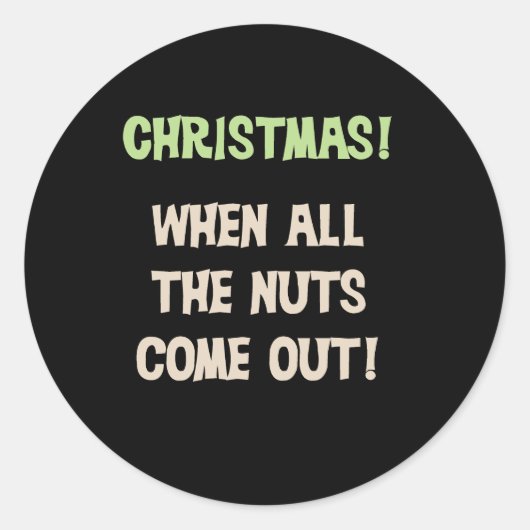 Sticker Rond Noix Noël (Devant)