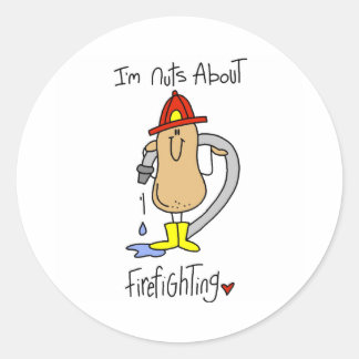Sticker Rond Noix sur la lutte contre l'incendie