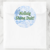 Sticker Rond Nollaig Shona Duit ! Joyeux Noël dans le gf (Sac)