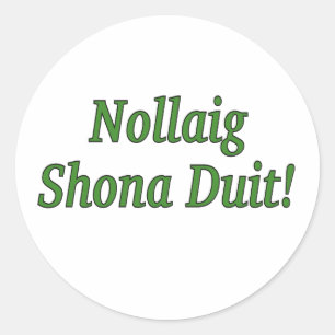Sticker Rond Nollaig Shona Duit ! Joyeux Noël dans le gf