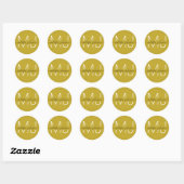 Sticker Rond Nom à l'intérieur de lettres (Feuille)