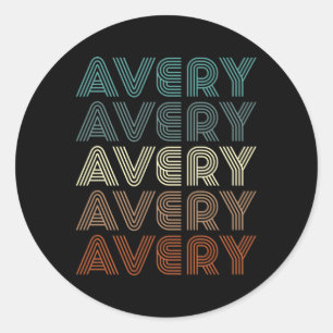 Sticker Rond Nom Avery