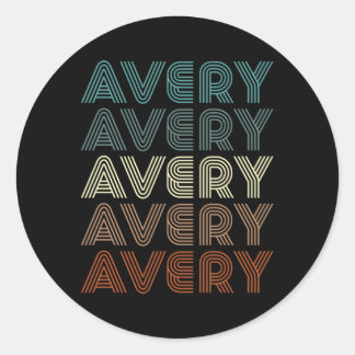 Sticker Rond Nom Avery