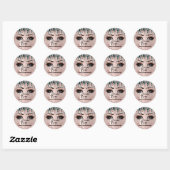 Sticker Rond Nom Beauté Lashes Lashes Pink Gold Lashes Luxe (Feuille)