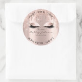 Sticker Rond Nom Beauté Lshes Drivers Rose Lashes Nettoyant (Sac)