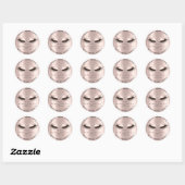 Sticker Rond Nom Beauté Maquillage Drivers Pink Gold Eyelash Cl (Feuille)