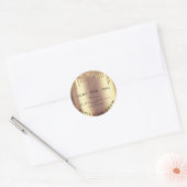 Sticker Rond Nom Beauté Salon Drives Gold Lashes Avec Amour (Enveloppe)