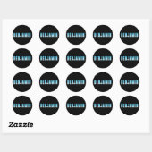 Sticker Rond Nom Benjamin (Feuille)