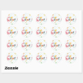 Sticker Rond nom Chloe (Feuille)