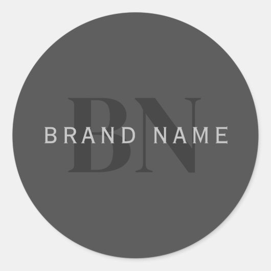 Sticker Rond Nom commercial modifiable (ou tout autre texte) Gr (Devant)