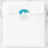 Sticker Rond Nom Corps Beurre Déchets Scrub Océan Blanc p (Sac)