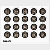 Sticker Rond Nom Dave (Feuille)
