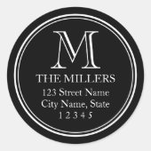 Sticker Rond Nom de couleur de l'Arrière - plan modifiable Adre (Devant)