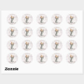 Sticker Rond Nom de Ferme Rustique (Feuille)