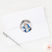 Sticker Rond Nom De Fille Anniversaire Et Merci Photo (Enveloppe)