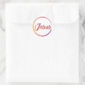 Sticker Rond Nom de Jésus au-dessus de tout nom (Sac)