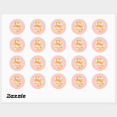 Sticker Rond Nom de la typographie Sunshine Ampersand Pink ID10 (Feuille)