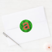 Sticker Rond Nom de l'alphabet A (Enveloppe)