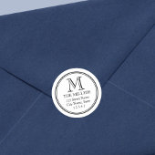 Sticker Rond Nom de l'Arrière - plan modifiable arrondi Adresse